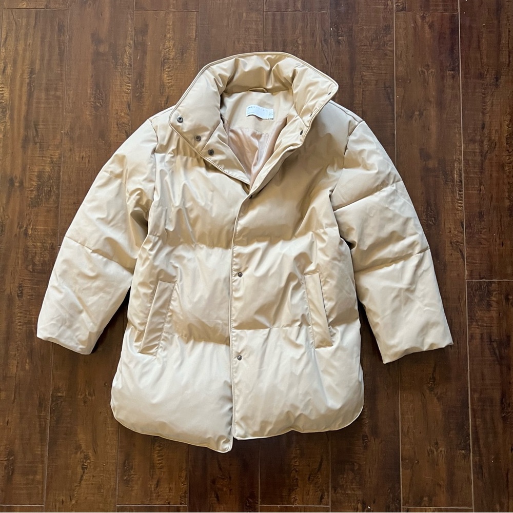 ASOS Cream Bubble Puffer Jacket